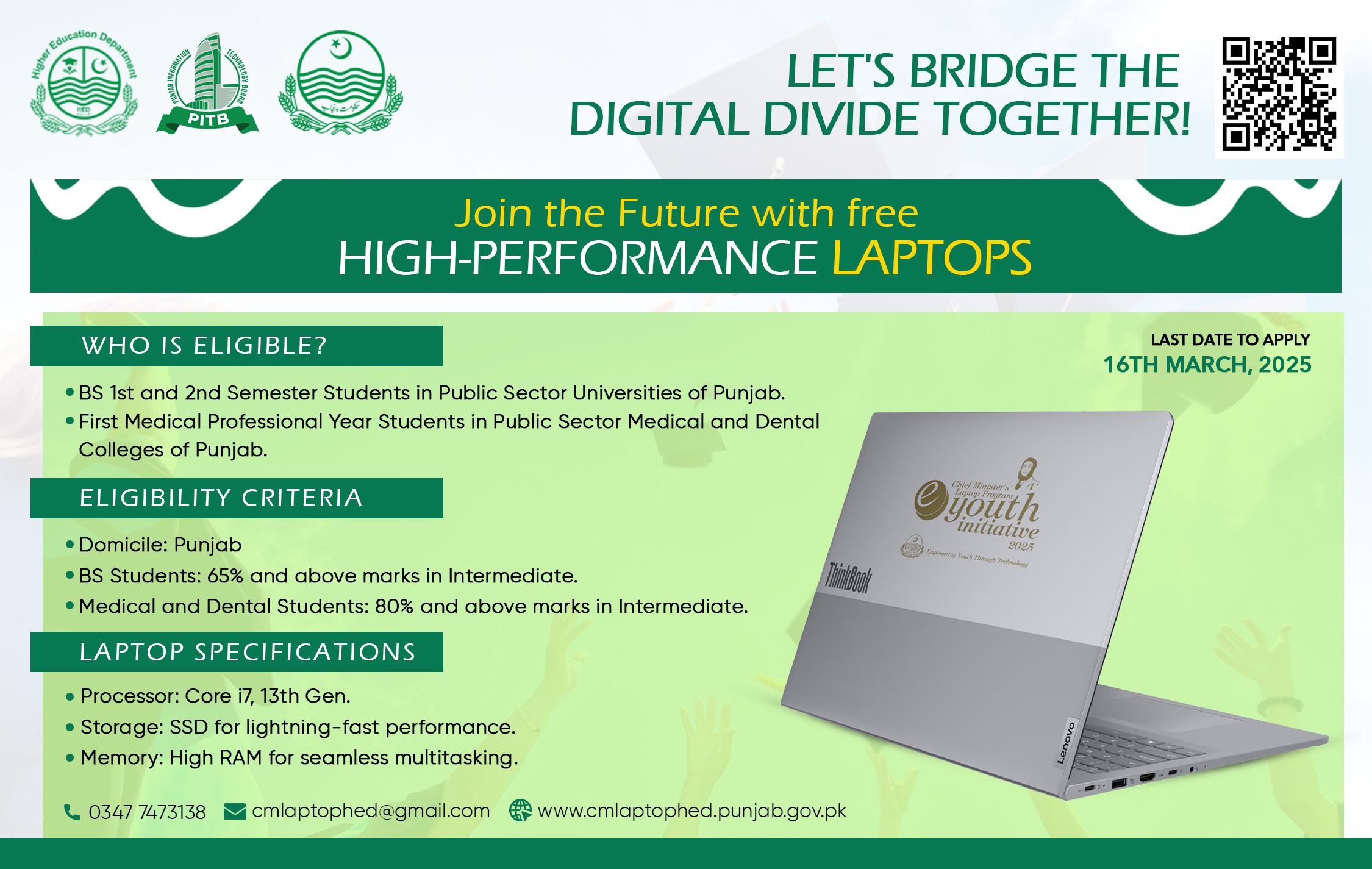 CM Punjab Laptop Scheme 2025: Online Registration & Last Date to Apply